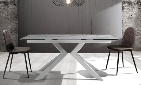 Set di 4 sedie Gale con struttura in metallo disponibile in 2 colori