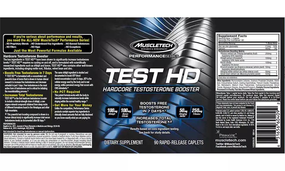 Muscletech Clear Muscle and Test HD Muscle & Recovery Supplements (168- and 90-Count) - Second Medium