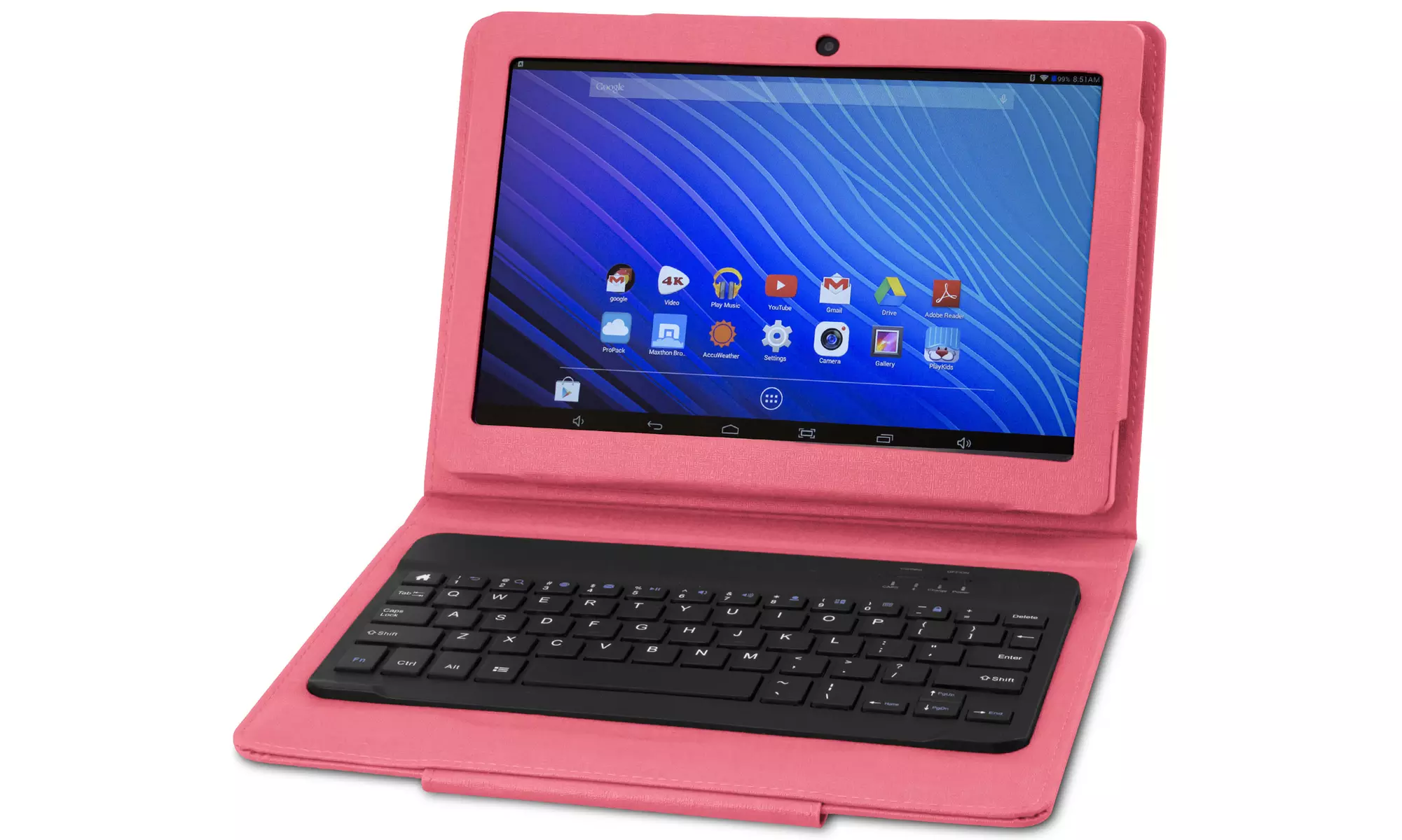 NuVision 16GB 10.1" Tablet with Android OS and Bluetooth Keyboard Case (Refurbished) - Second Medium