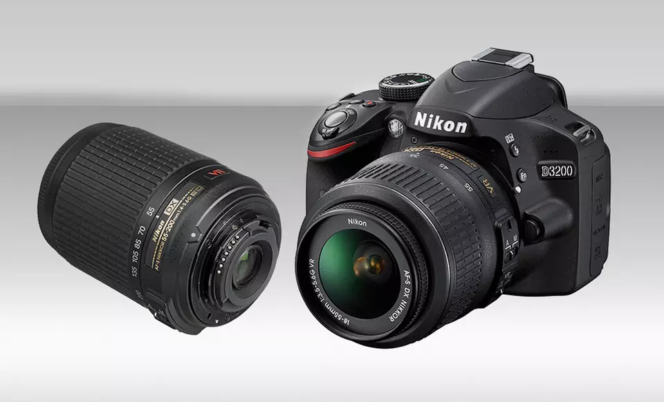 Nikon D3200 24.2MP CMOS Digital SLR Camera with One or Two Lenses (Manufacturer Refurbished) - Primary Image