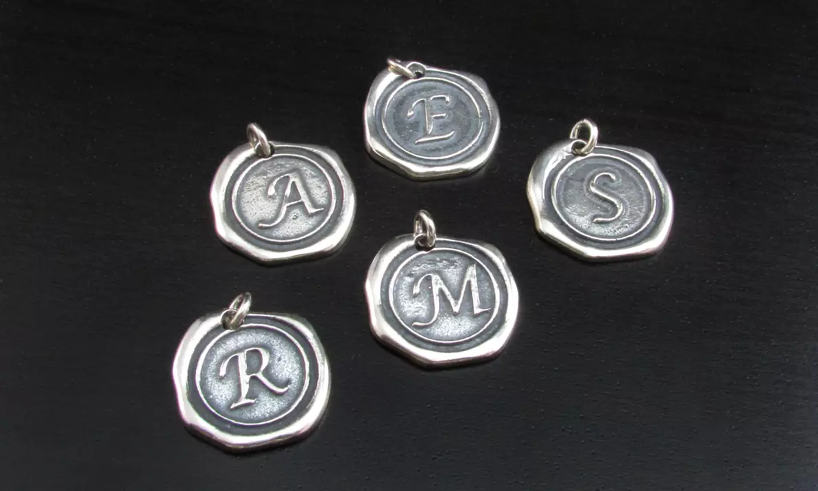 Wax Seal Initial Charms - Primary Image