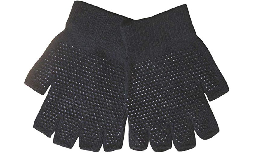 Image 1: Fingerless Gloves with Grip