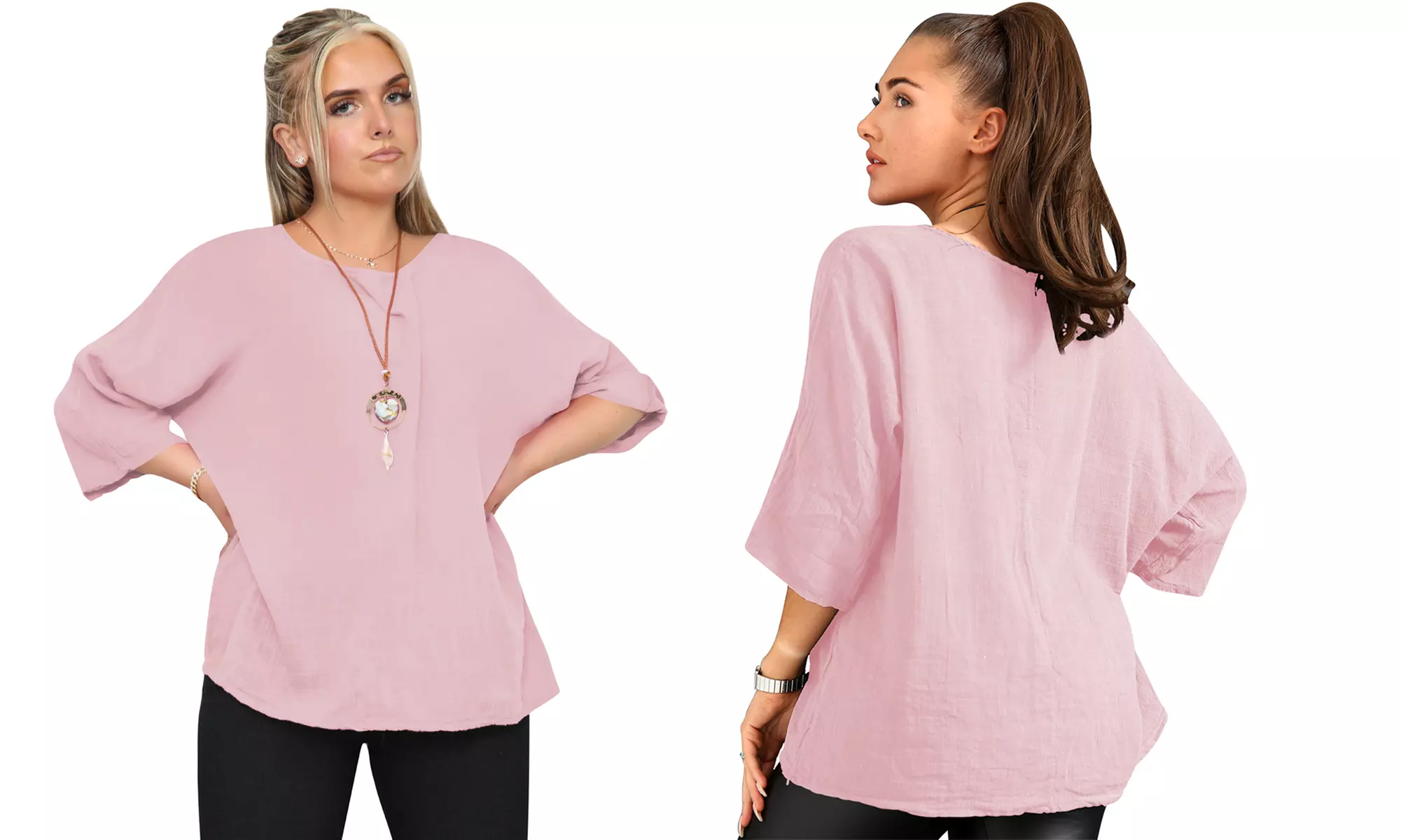 Love My Fashions Women's Plain Necklace Tunic Top