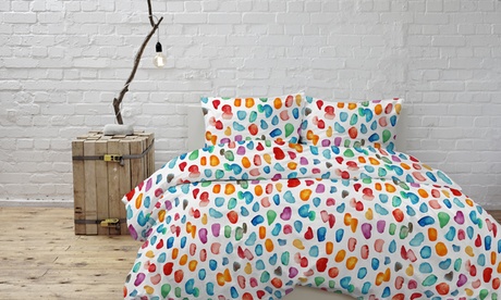 Parure copripiumino matrimoniale Watercolor, disponibile in varie fantasie