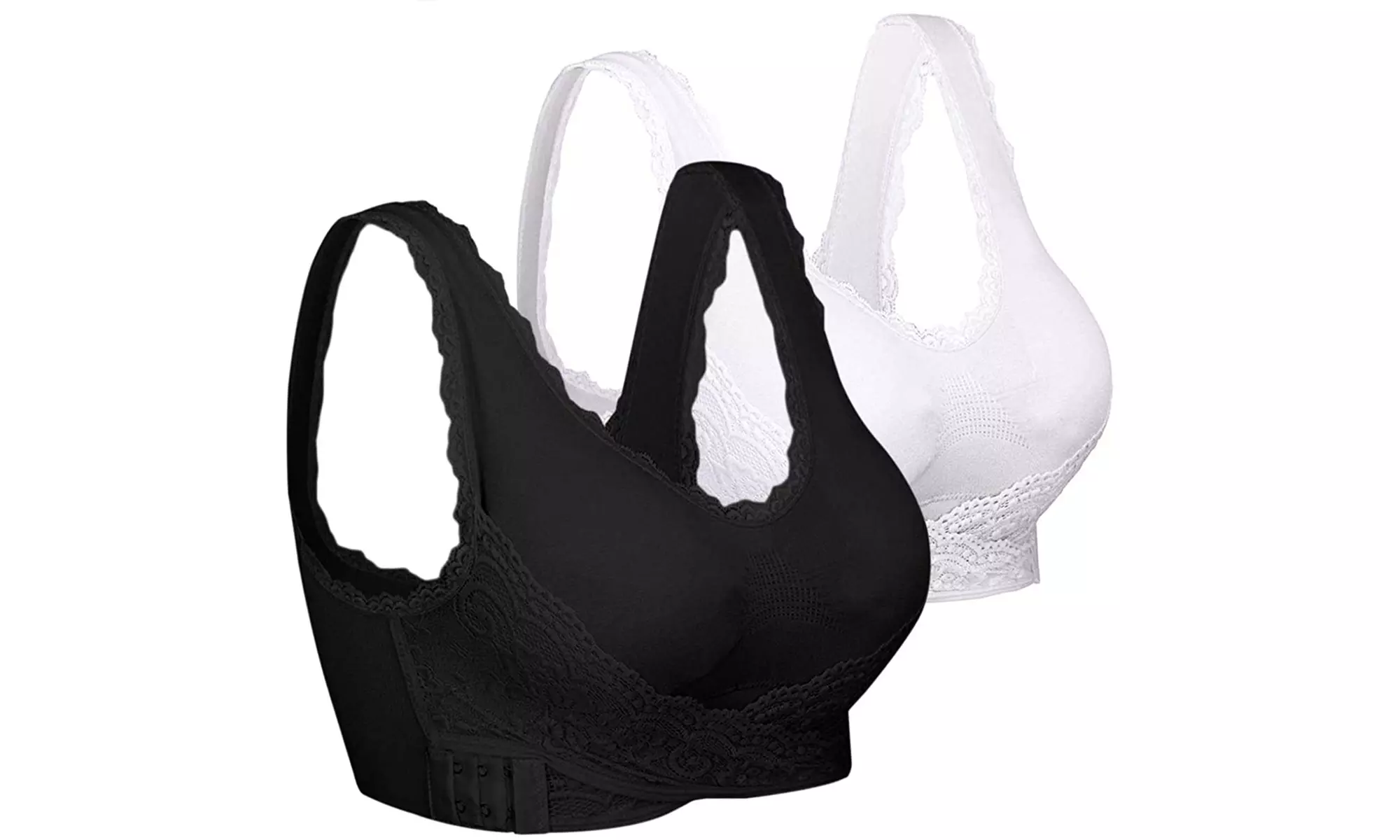 1, 2, ou 3 soutiens-gorge croisés effet dentelle