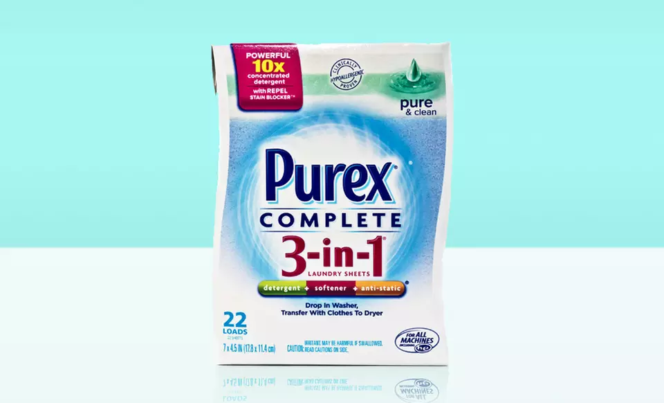 Purex Complete 3-In-1 Detergent, Softener, and Antistatic Laundry Sheets. Three Options Available. - Second Medium