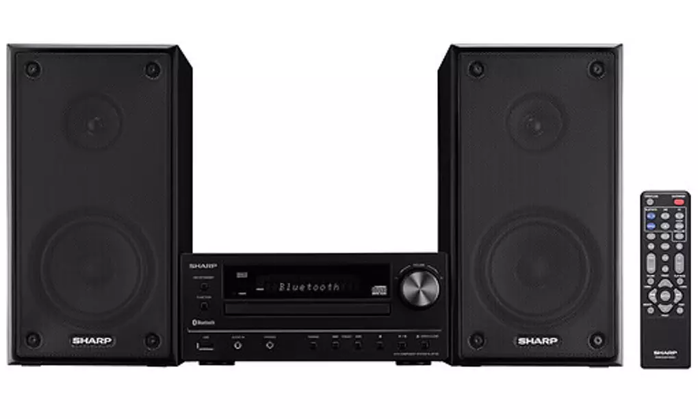 Sharp Hi-Fi Component System with 2-Channel Speakers and Bluetooth Capability - Primary Image