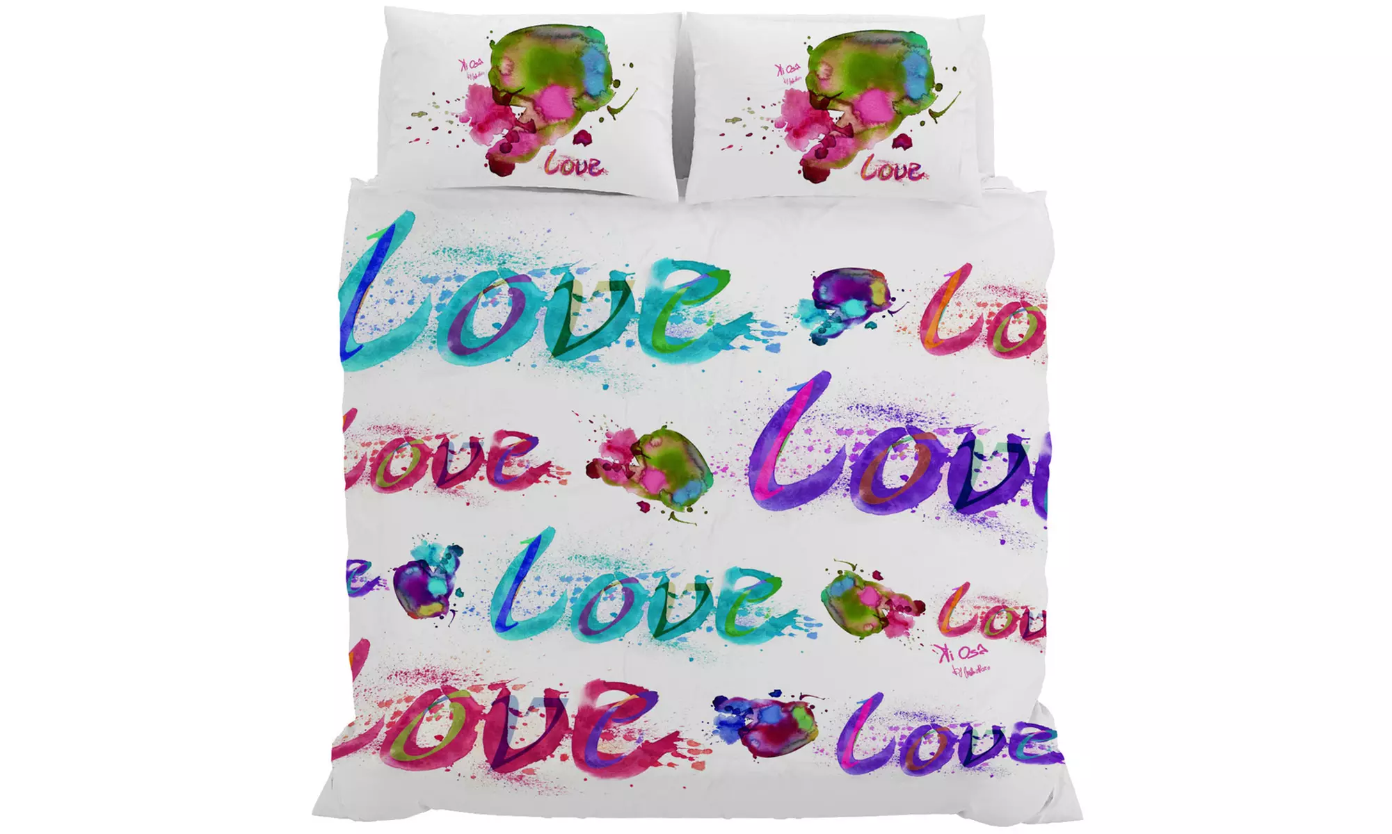 Parure copripiumino Kiosa in stampa digitale