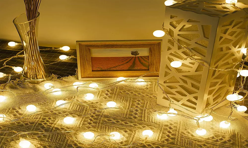 1 of 2 strengen led-verlichting met fairy globe-lampjes