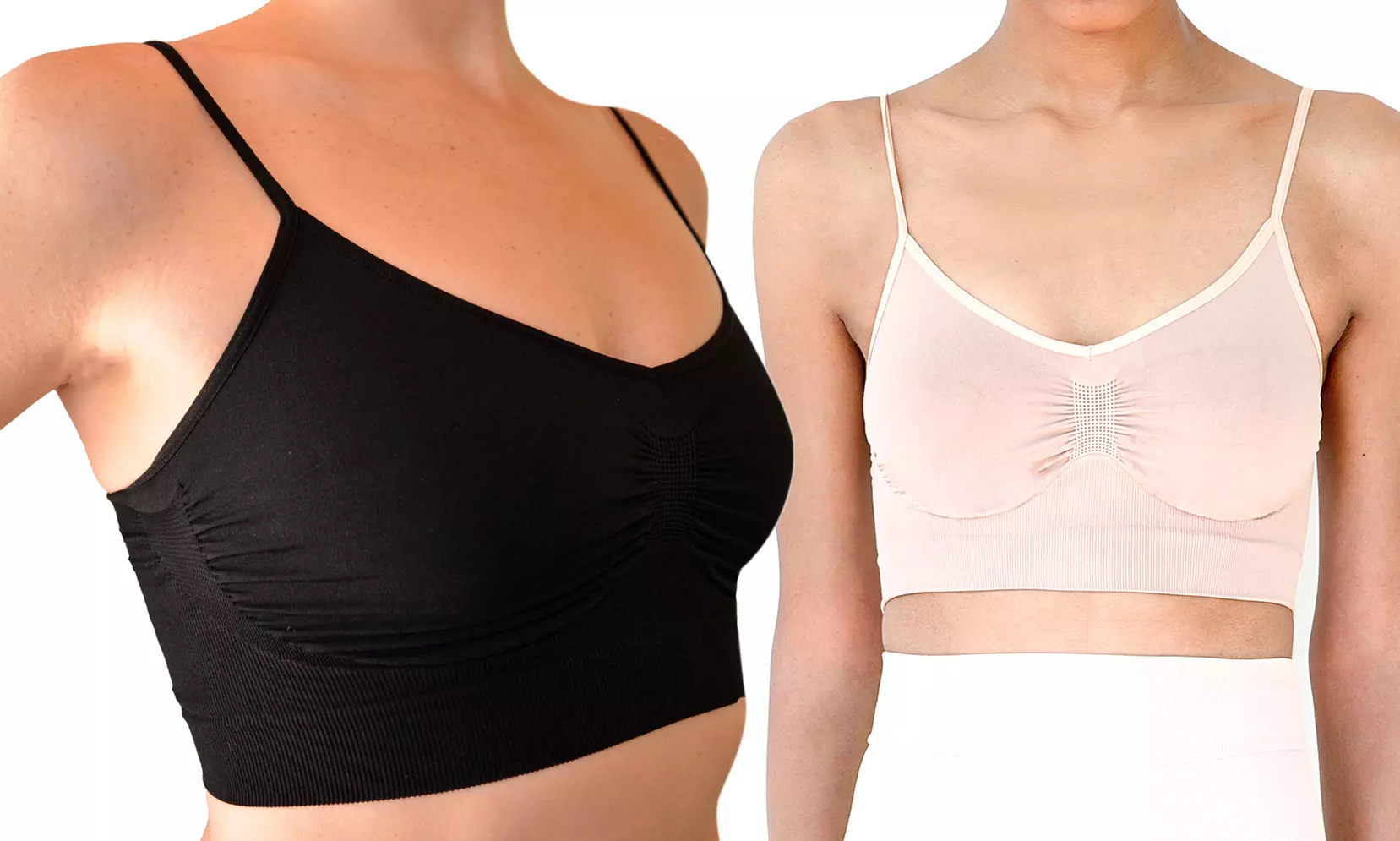 Two-Pack of Women’s Cass Luxury Shapewear Contour Cami Bras with Adjustable Straps - Primary Image