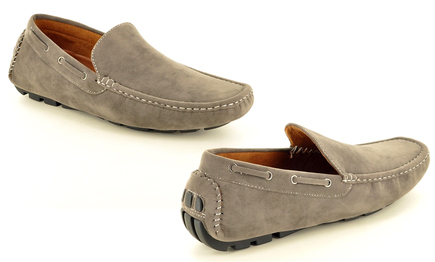 Image 54: Men's Faux Suede Casual Loafers