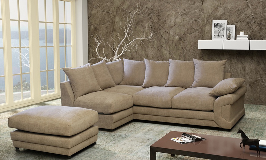 Image 4: Fernando Corner Sofa and Footstool