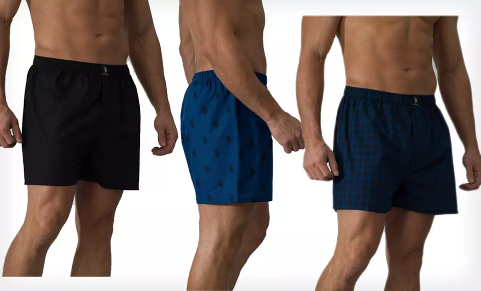 $15 for a Three-Pack of US Polo Assn. Boxers ($30 List Price). Multiple Styles and Sizes Available. Free Shipping. - Second Medium