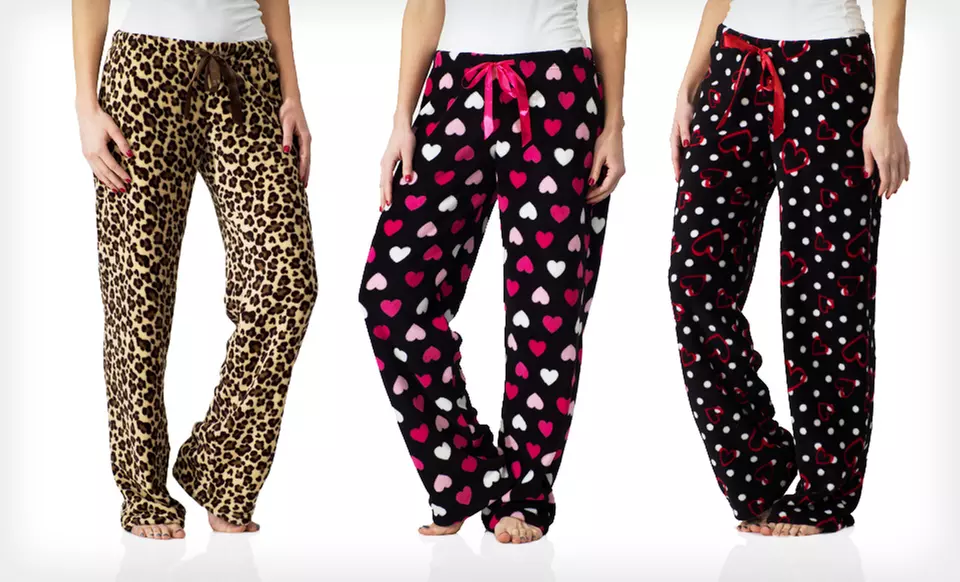 $14 for One Pair of Women's Plush Pajama Pants in Sizes S–L ($30 List Price). Three Styles Available. Free Returns. - Primary Image