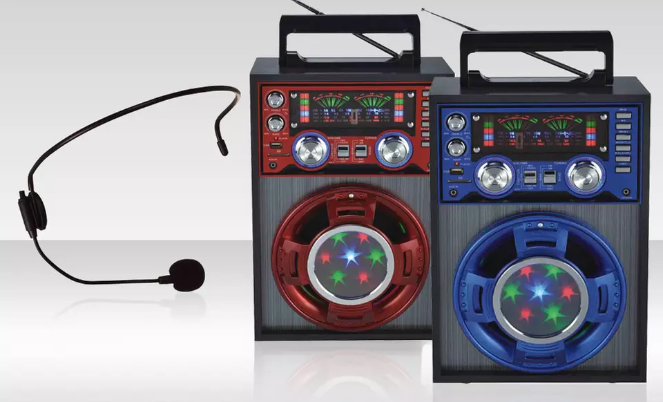 QFX Mini Karaoke PA Speaker System. Multiple Colors Available. Free Returns. - Primary Image