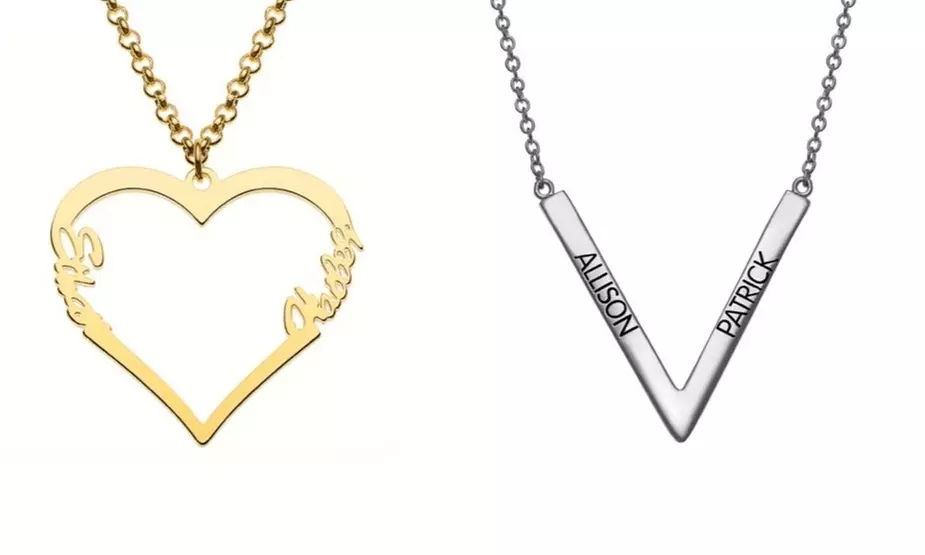 Customizable Couples Jewelry with Names or Birthstones