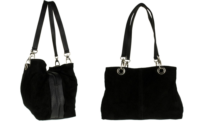 Image 7: Nubuck Suede Handbag