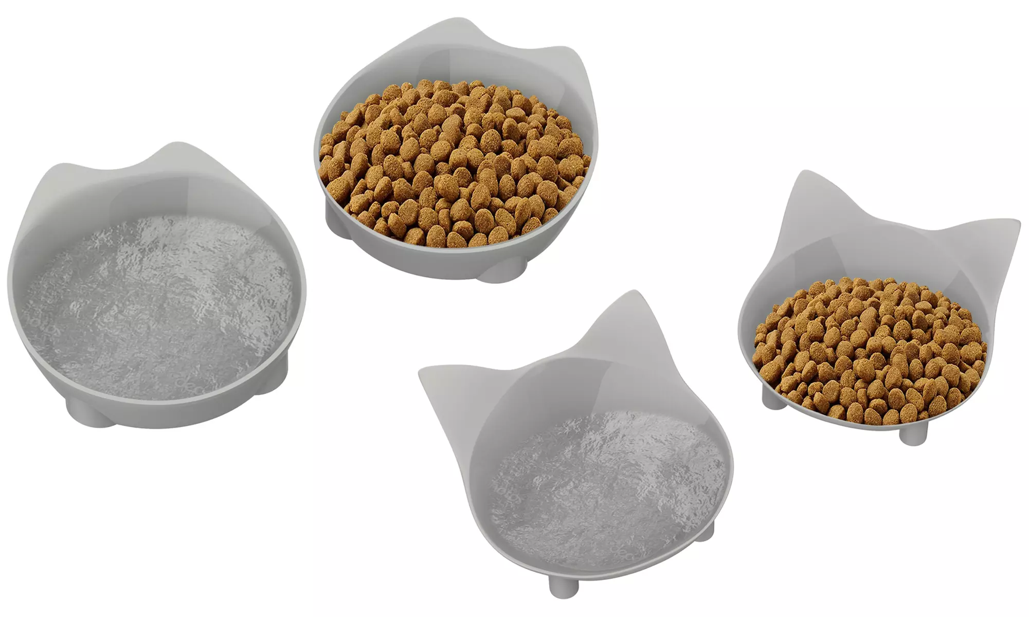 Petmaker Cat-Shaped Food and Water Dishes (2-Piece) - Primary Image