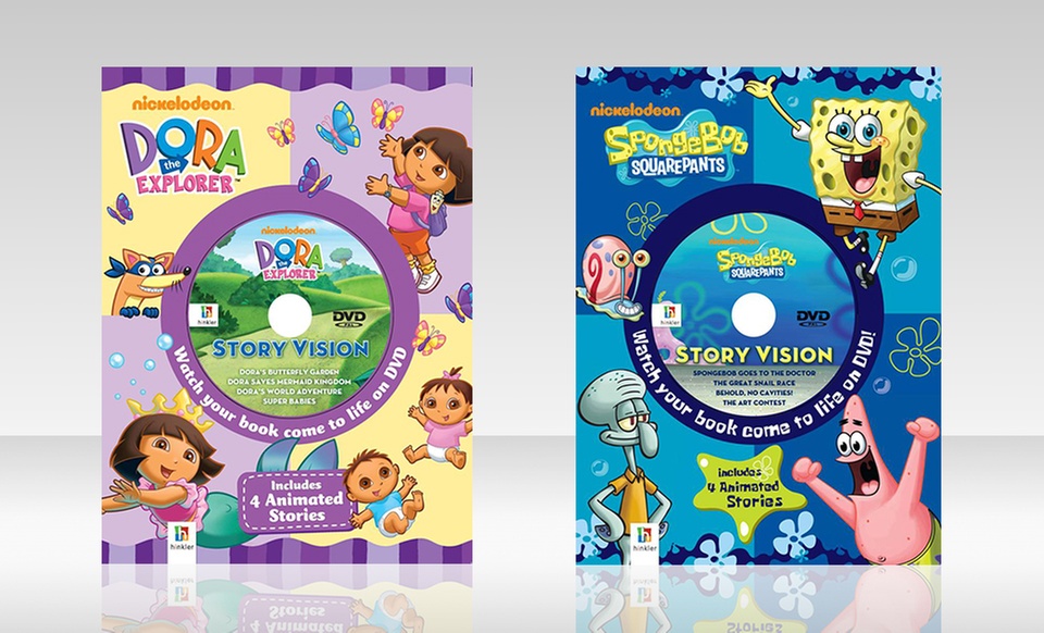 Nickelodeon Story Vision Dora the Explorer and Spongebob Squarepants Book and DVD Sets - Primary Image