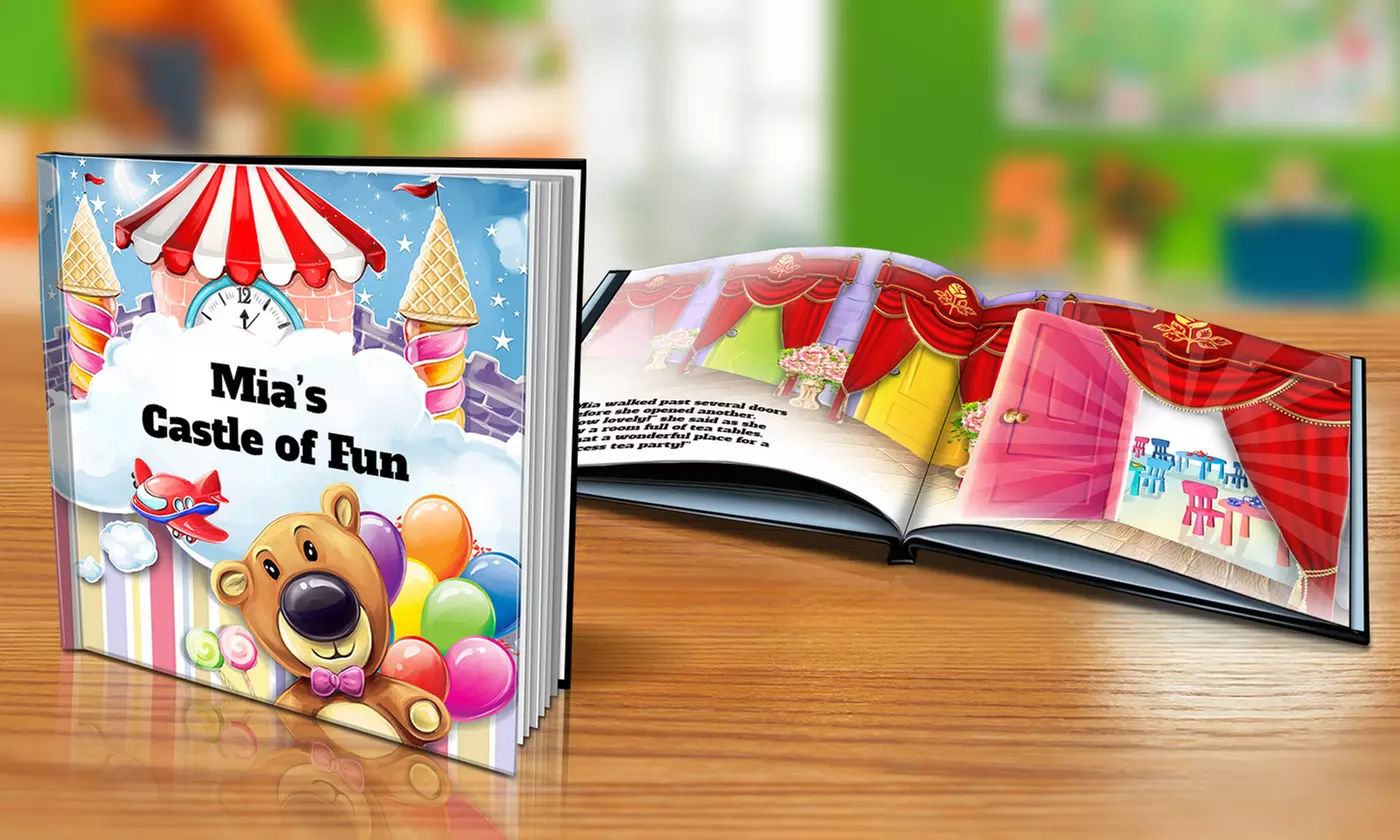 $9 or $14 for Softcover or Hardcover "Castle of Fun" Personalized Kids Book from Dinkleboo (Up to 65% Off)    - Primary Image