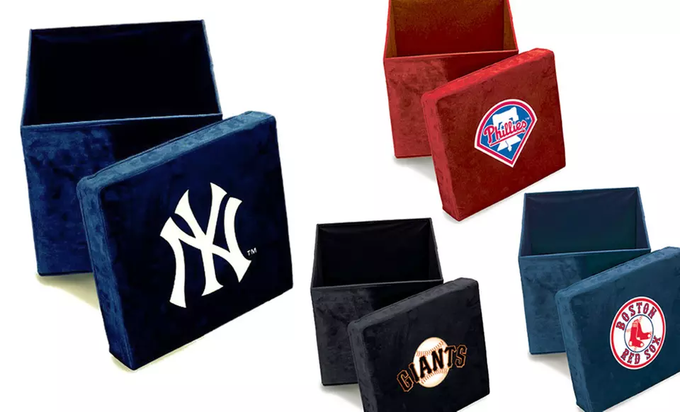 $24.99 for an MLB or NFL Microfiber Storage Ottoman ($39.95 List Price). 19 Teams Available. Free Shipping and Returns. - Second Medium