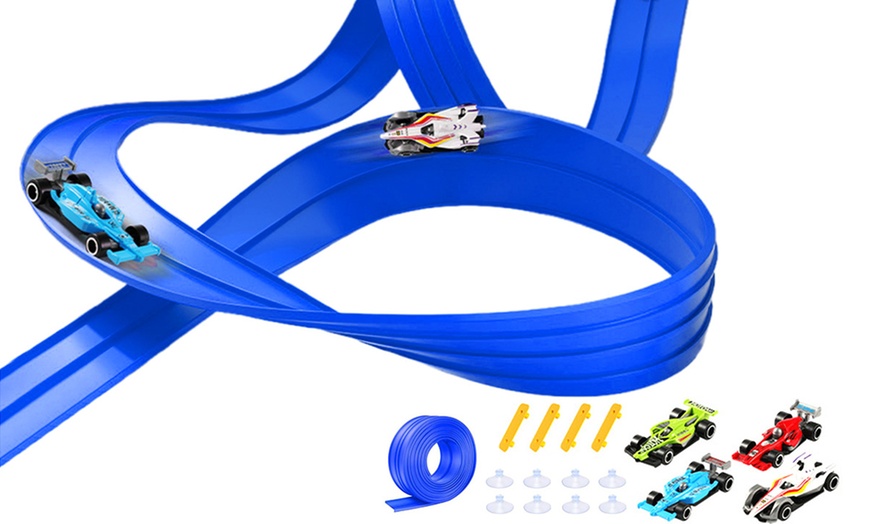 Image 6: Five Meter DIY Flexible Car Track Racing Set for Indoor Outdoor Play