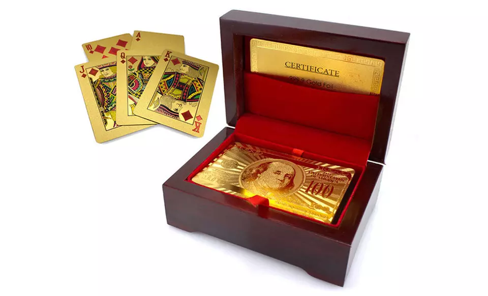 24K Gold Plated Playing Cards - Primary Image
