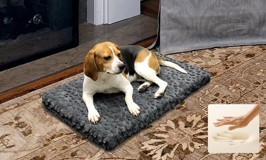 Memory Foam Crate Mat in Charcoal, Brown, Taupe, or Navy - Primary Image