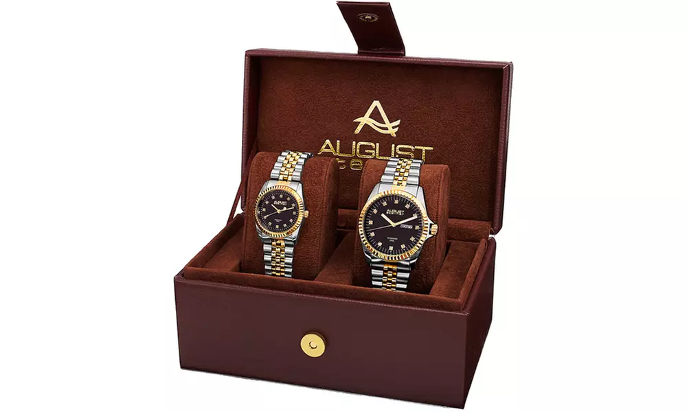 August Steiner His & Hers Bracelet Watch Set (2-Piece) - Second Medium