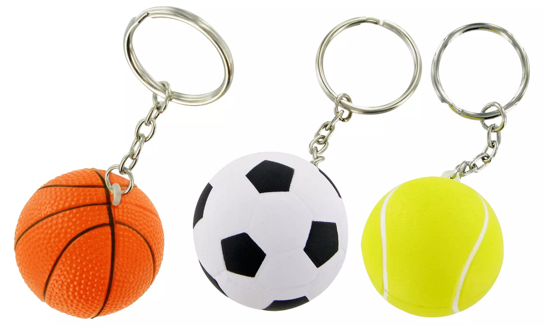 Sports Ball Stress Reliever Keychains - Primary Image