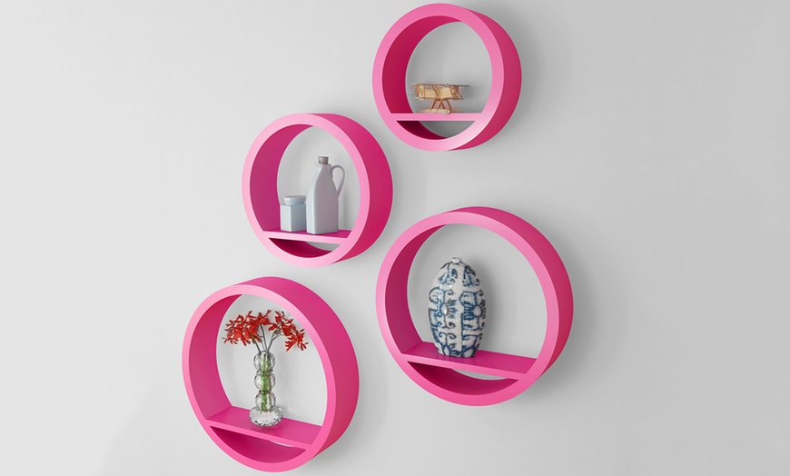 Image 5: Set of Four Round Floating Shelves