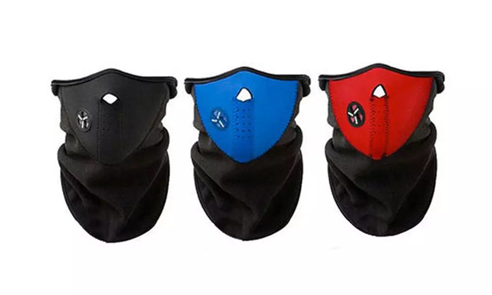 1x, 2x oder 3x Kälteschutz Gesichtsmaske in Schwarz, Blau oder Pink - Primary Image