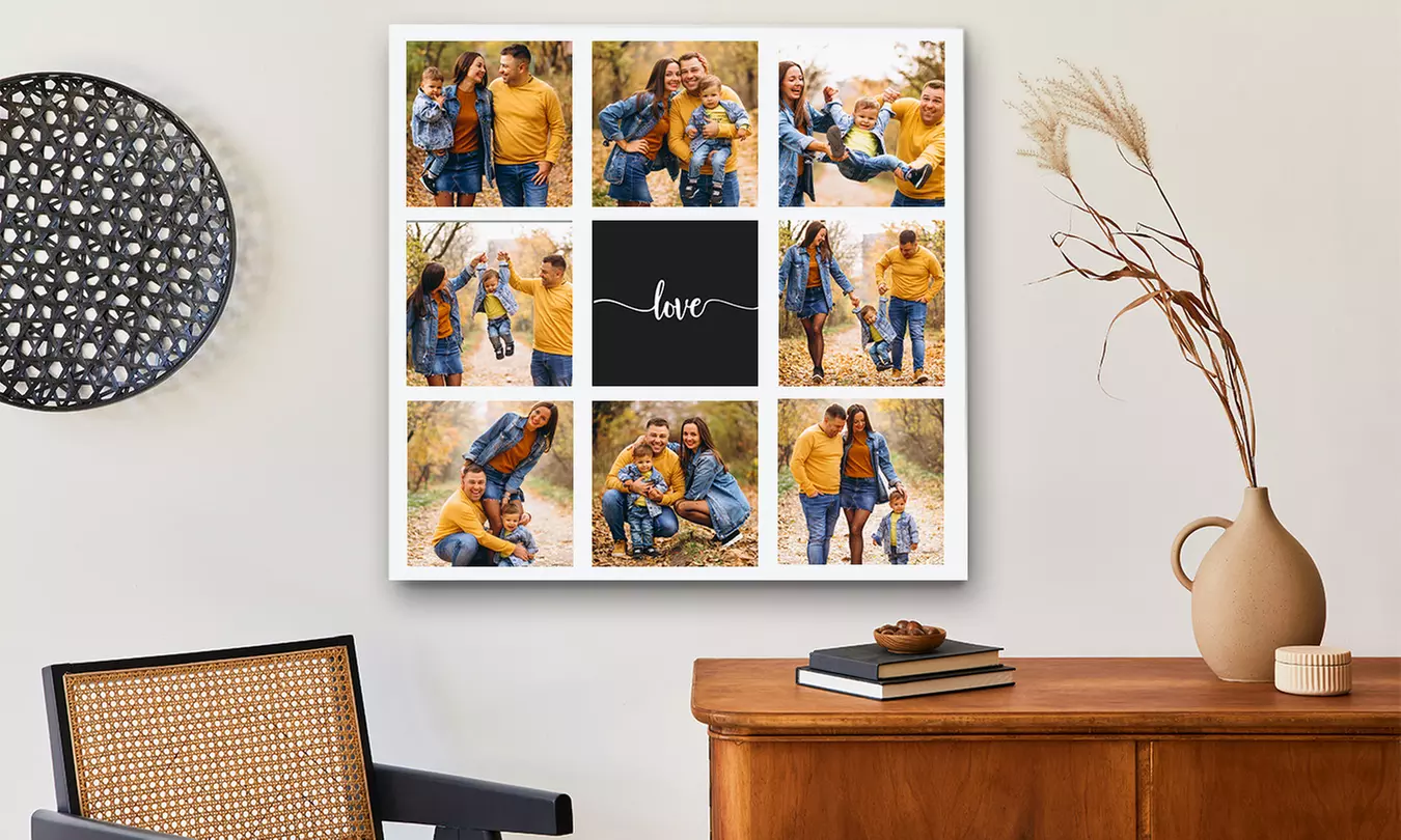 Personalisierbare Foto-Collage auf Leinwand