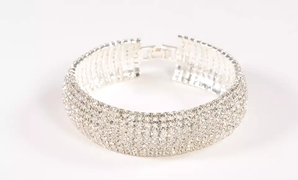 $12.99 for an Austrian Crystal Bracelet ($99.99 List Price). 5 Colors Available. Free Returns. - Second Medium