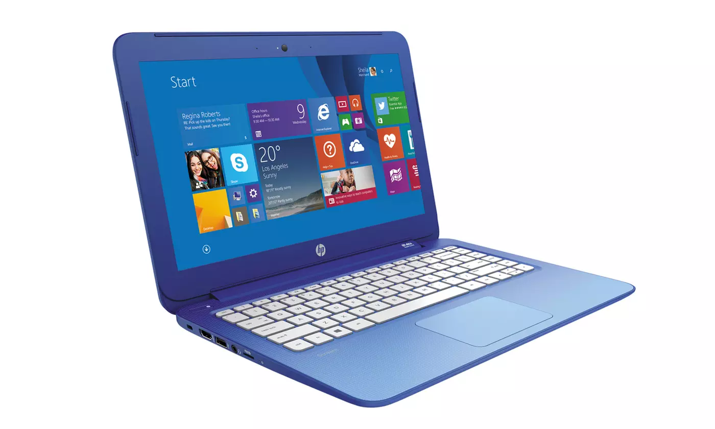 HP Stream 13.3" Touchscreen Laptop with 2.16GHz Intel Celeron Processor/2GB RAM/and 32GB Hard Drive (Refurbished) - Primary Image