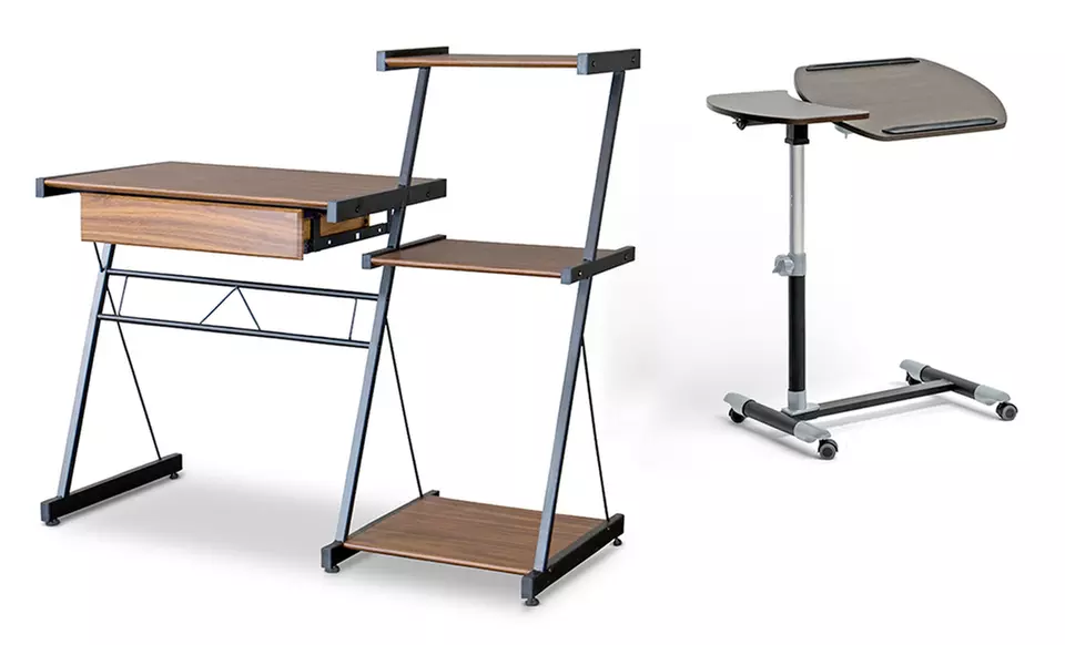 Modern Computer Desk or Rolling Laptop Caddy from $59.99–$109.99 - Primary Image