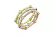 Tri-Color 3-Piece Stackable Sterling Silver Rings. Multiple Designs Available. Free Returns. - Second Medium