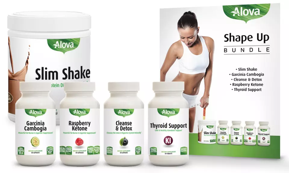 Shape Up Bundle with 4 Dietary Supplements and Protein Powder - Primary Image