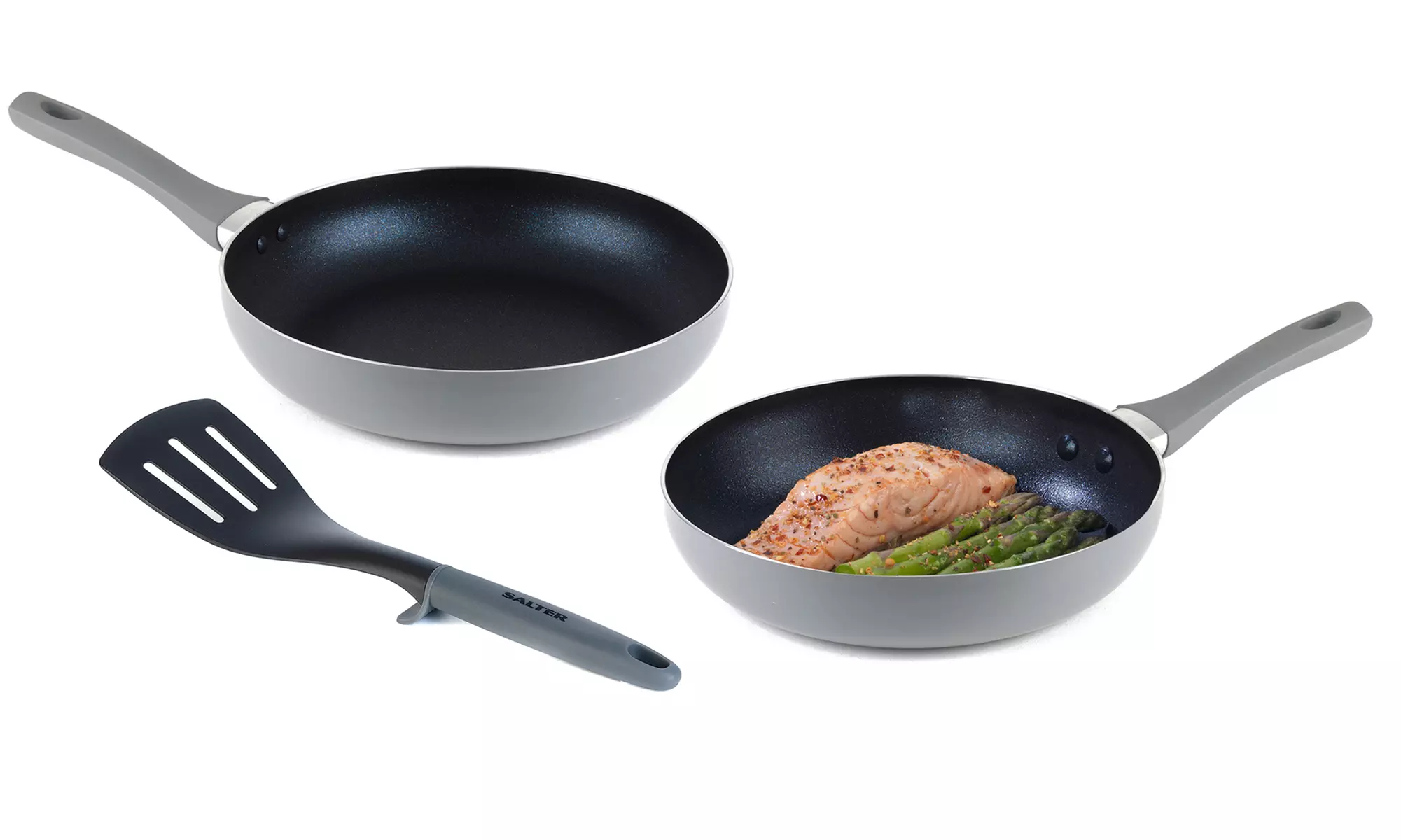 Spatule en nylon avec poêles à frire (24cm,28cm) Crystalstone de la marque Salter - Primary Image