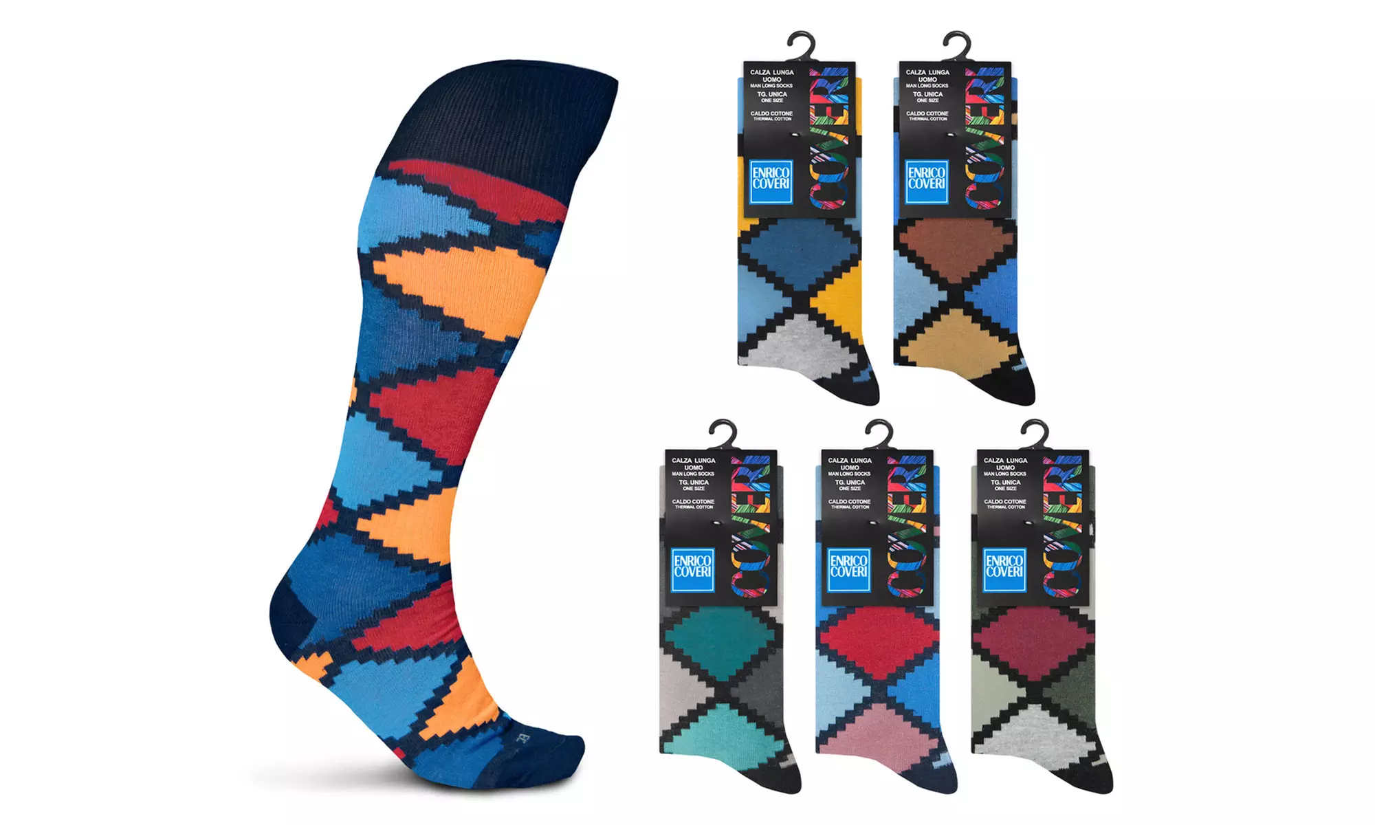 Set da 6 calze uomo Enrico Coveri