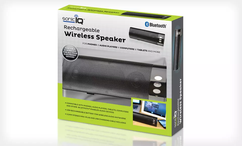 $25 for a Sonic IQ Bluetooth Wireless Speaker ($59.99 List Price). Free Shipping and Free Returns. - Second Medium