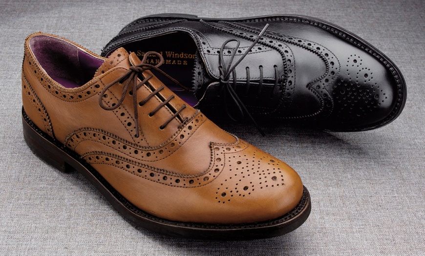 Image 2: Goodyear Welted Rubber Sole Shoes