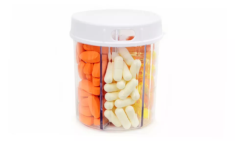 Six-Compartment Pill Dispenser with Easy-Grip Lid - Second Medium