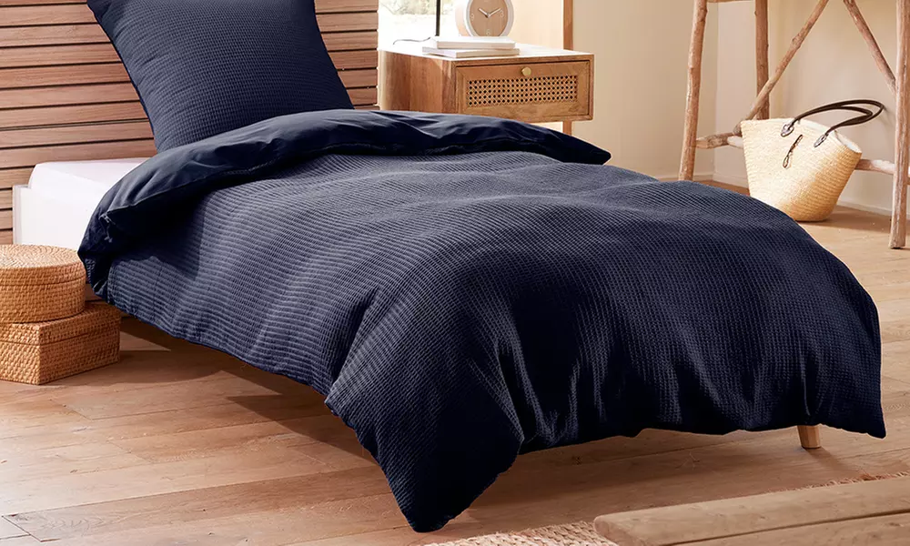 Honingraat katoenen dekbedovertrek set