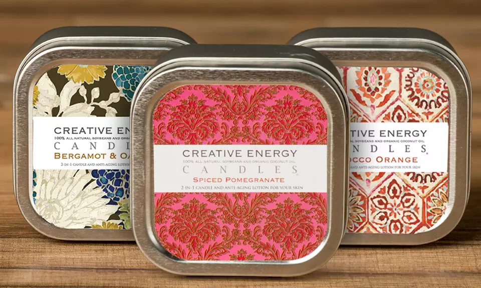 Creative Energy 2-in-1 Hand-Poured Soy Lotion Candles - Primary Image