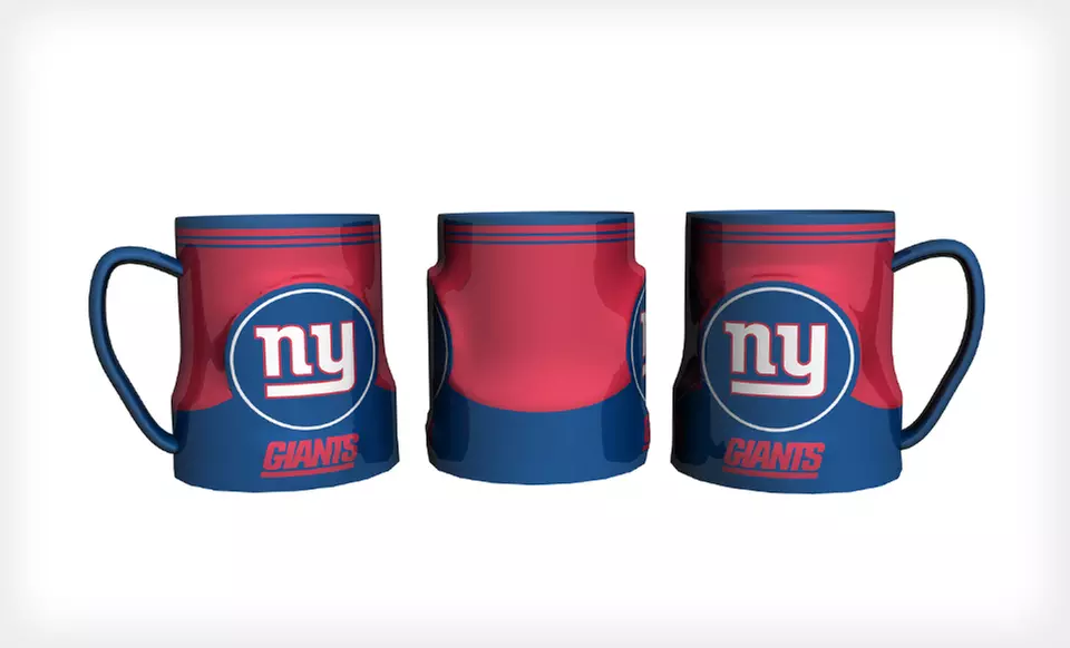 $20 for a Two-Pack of Gametime Sculpted Ceramic NFL Mugs ($34.99 List Price). 29 Teams Available. Free Shipping. - Primary Image