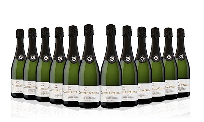 12 Bottles Castell D'Ordal Cava | Groupon Goods