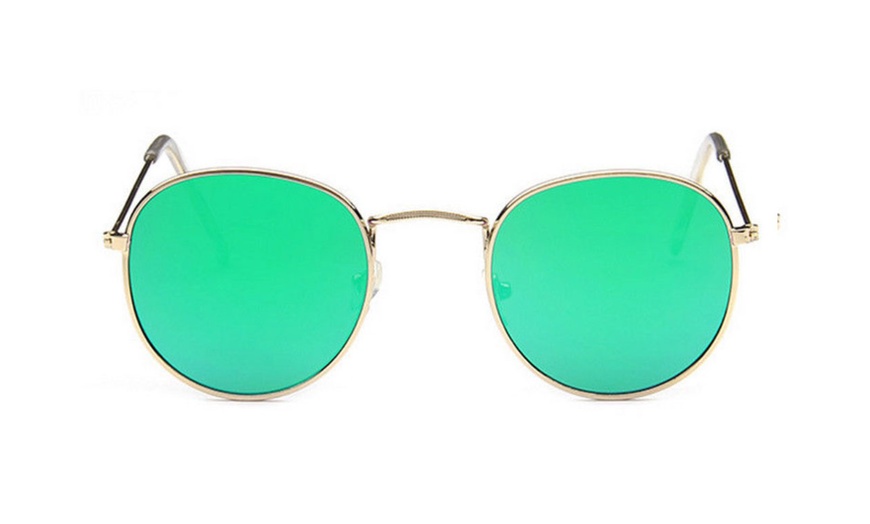 Image 6: Round-Mirrored Sunglasses