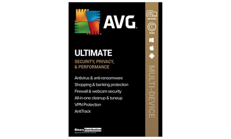 AVG Ultimate 2021 pour 10 appareils 1 et 2 ans