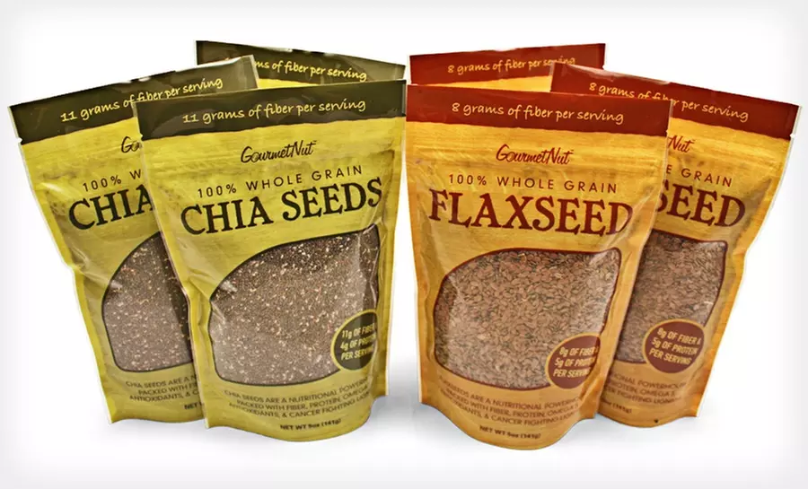 6-Pack of Gourmet Nut Chia and Flax Seeds - Primary Image